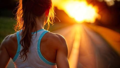 Chica deportista de cara al sol